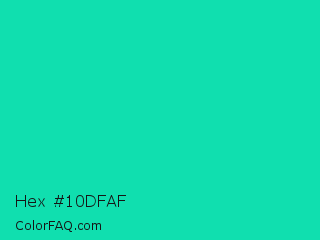 Hex #10dfaf Color Image