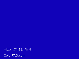 Hex #1102b9 Color Image