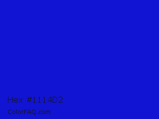 Hex #1114d2 Color Image