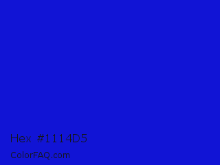 Hex #1114d5 Color Image
