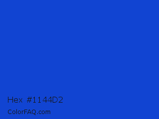 Hex #1144d2 Color Image