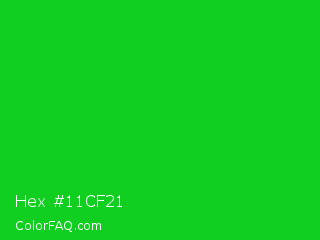 Hex #11cf21 Color Image