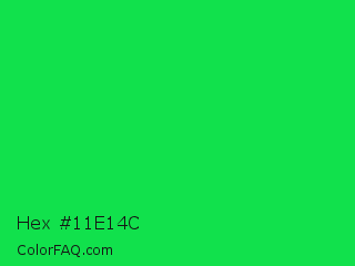 Hex #11e14c Color Image