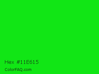 Hex #11e615 Color Image