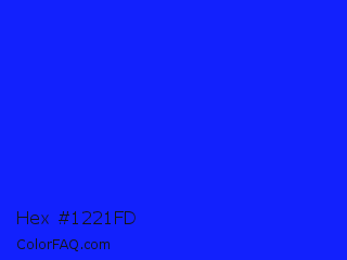 Hex #1221fd Color Image