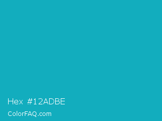 Hex #12adbe Color Image