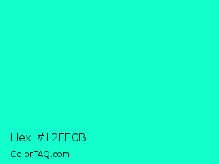 Hex #12fecb Color Image