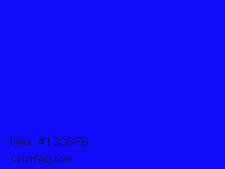 Hex #130bfb Color Image