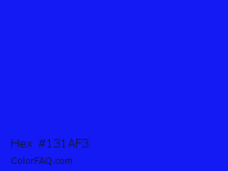 Hex #131af3 Color Image