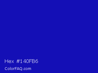 Hex #140fb6 Color Image
