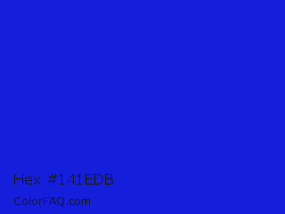 Hex #141edb Color Image