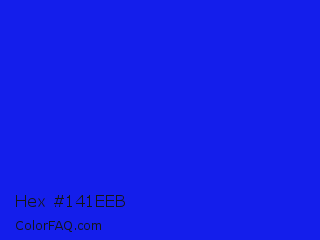 Hex #141eeb Color Image