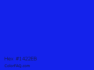 Hex #1422eb Color Image