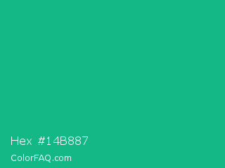 Hex #14b887 Color Image