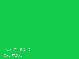 Hex #14cc4c Color Image