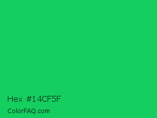 Hex #14cf5f Color Image