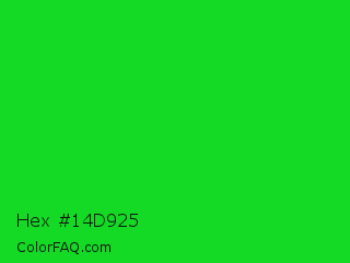 Hex #14d925 Color Image