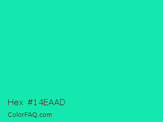 Hex #14eaad Color Image