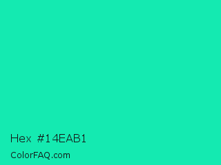 Hex #14eab1 Color Image