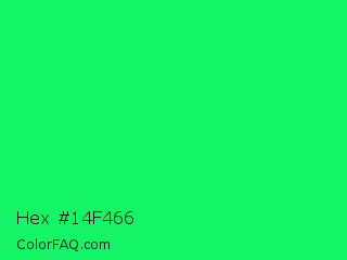 Hex #14f466 Color Image