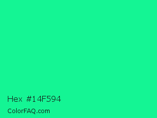 Hex #14f594 Color Image