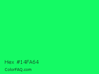 Hex #14fa64 Color Image