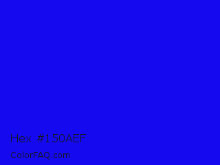 Hex #150aef Color Image