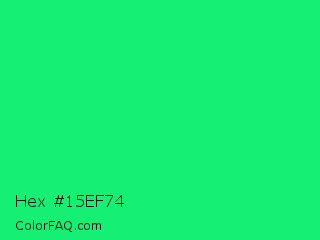 Hex #15ef74 Color Image