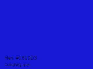 Hex #1619d3 Color Image