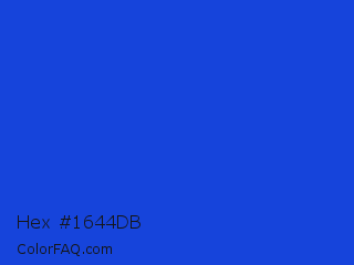 Hex #1644db Color Image