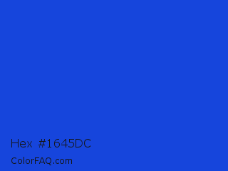 Hex #1645dc Color Image
