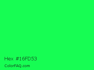Hex #16fd53 Color Image