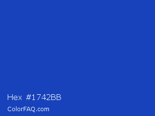 Hex #1742bb Color Image