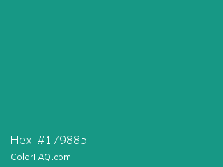 Hex #179885 Color Image