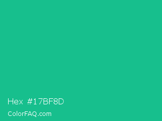 Hex #17bf8d Color Image