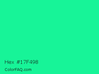 Hex #17f498 Color Image
