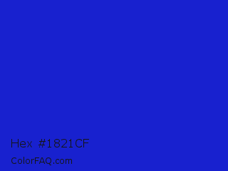 Hex #1821cf Color Image