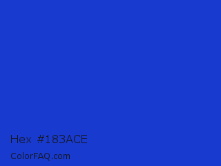 Hex #183ace Color Image