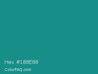 Hex #188e88 Color Image