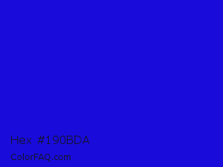 Hex #190bda Color Image