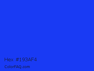 Hex #193af4 Color Image