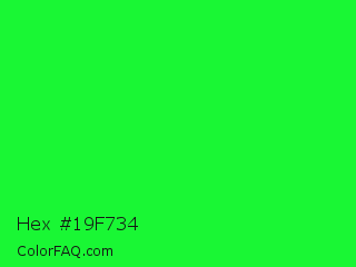 Hex #19f734 Color Image