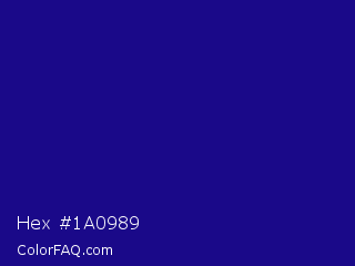 Hex #1a0989 Color Image