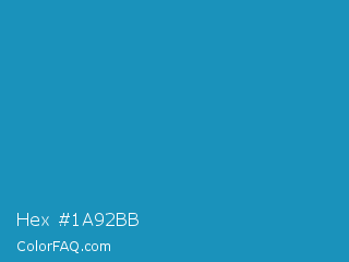 Hex #1a92bb Color Image