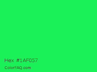 Hex #1af057 Color Image