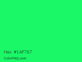 Hex #1af767 Color Image