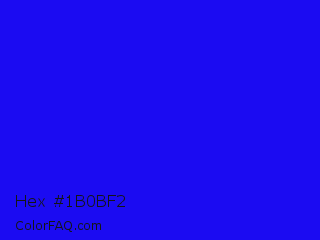 Hex #1b0bf2 Color Image