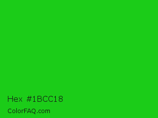 Hex #1bcc18 Color Image