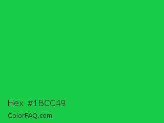 Hex #1bcc49 Color Image