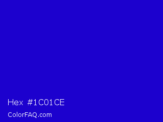 Hex #1c01ce Color Image